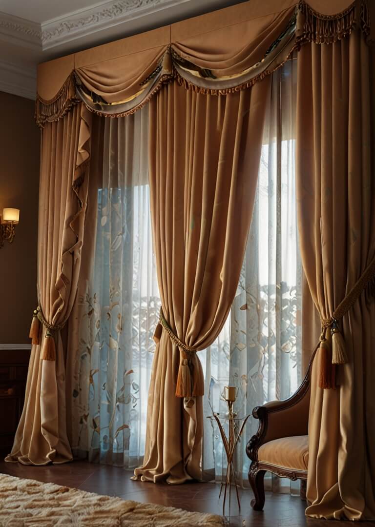 Luxury Curtains in Modern Living Room